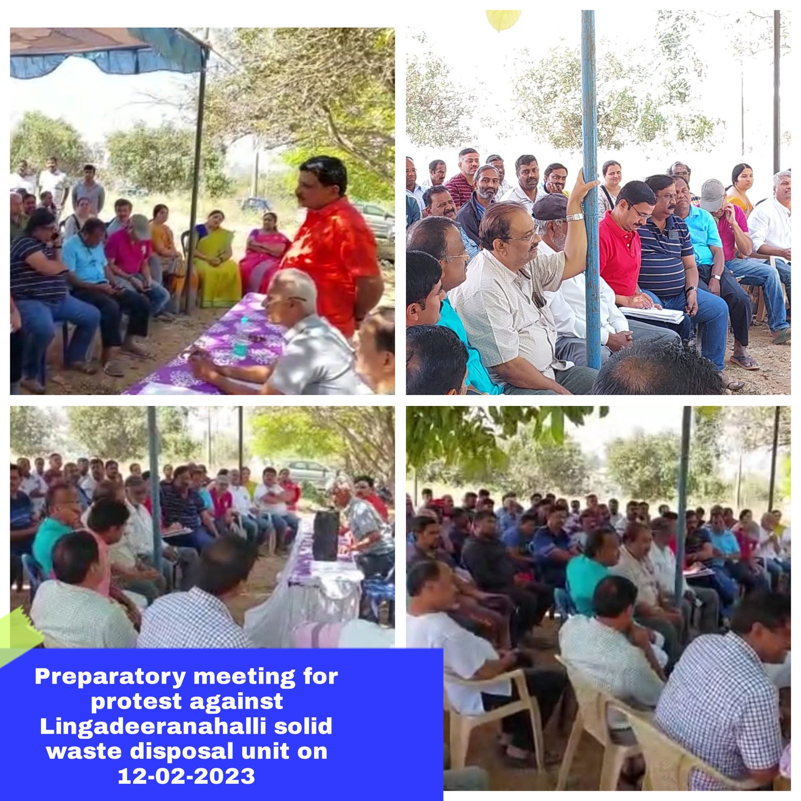 Banashankari Sixth Phase Residents Welfare Association holds preliminary meeting to protest against Lingadheeranahalli solid waste Unit